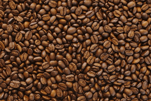 Texto produtos livres de agrotóxicos são a melhor opção sobre uma imagem de grãos de café